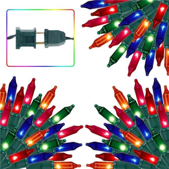 3 Sets Christmas Lights, 150 Count 33 FT Each Mini String Lights, Green Wire - Picture 1 of 7